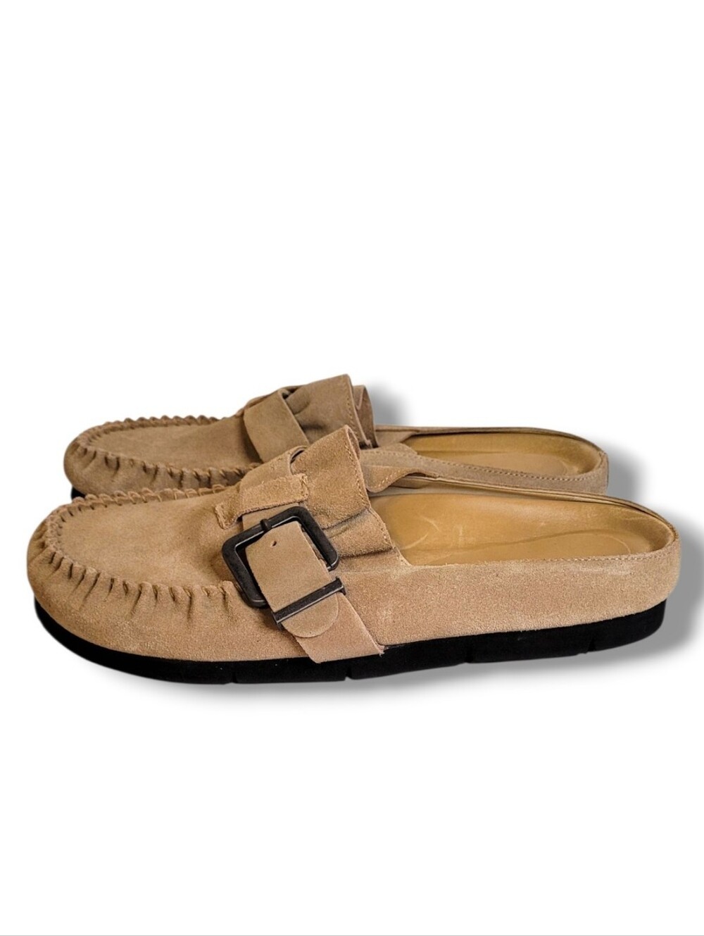 Free People After Riding Mules In Macadamia Suede Size 7.5 - Picture 10 of 10